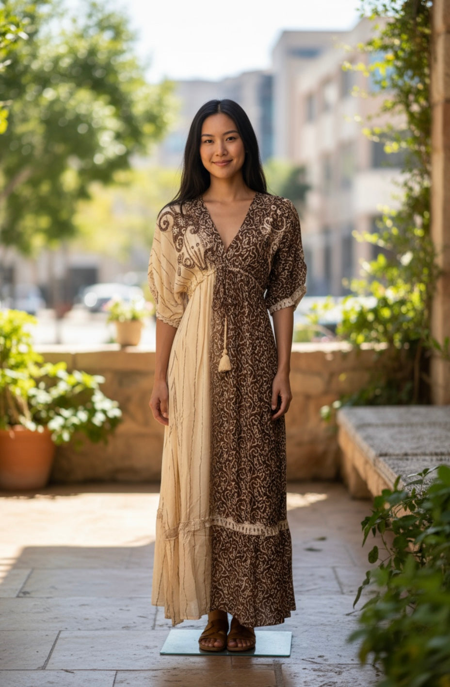 Vestido 1812 India café